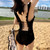 Bikini Sets Women Backless New Ins Swimwear Design Trendy Patchwork Elegant Ladies Simple Vacation Sexy Casual Cozy