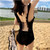 Bikini Sets Women Backless New Ins Swimwear Design Trendy Patchwork Elegant Ladies Simple Vacation Sexy Casual Cozy