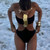 Beach Outfits Woman Bikini Backless Black Set Bikinis High Waist Bottom Swimsuit Women's Two-piece Two Piece Swimsuit Beachwear
