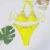 Bikini swimsuit with separate metal cover-up, women's halter neck backless swimwear made of highly elastic fabric