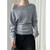 2026 Autumn Long Sleeve Sexy Knitted Blouses Sexy One Shoulder Womens Tops And Blouses Fashion Shirts Blusas Roupa Feminina