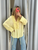 Women Solid Chiffon Ruffle Yellow Blouse Sheer V-neck Lace Up Full Flared Sleeve Shirts 2026 Summer Lady Fashion Loose Top New