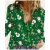 2024 New Spring Autumn Ladies Blouses Casual Comfortable Christmas Print Patterns Women's Long Sleeve Shirt Christmas Party Tops