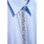 DUOPERI Women Fashion With Diamonds Blue Blouse Lapel Neck Long Sleeves Casual Female Chic Lady Shirts