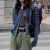 Checkered shirt women's 2024 spring new design sense niche French chic long sleeved shirt  retro top  womens tops