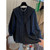 Spring and Autumn Folded Bubble Sleeves Doll Neck Shirt Top Women's Trendy