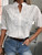 Summer Women's White Top Blouse New Fashion Elegnat V Neck Short Sleeve Casual Office Party Tops Shirts Female Lace Shirt
