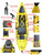 Wholesale Fishing Flap Drive Pedal Kayak 11ft HDPE Plastic Rotomolded Motor Eléctrico Para 1person Sit on Top Canoe