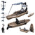 LLDPE Modular Kayak With Engine Fishing Boat Canoe With Seat And Paddle Rotomolded Raft Portable For Drift Outdoor Fishing