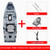 Modular Kayak Electric Pedal Driven HDPE Fishing Boat Portable Take Apart Canoe Motorized Lightweight Durable Accessories Gear