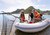 U DELUXE 250*140 cm Inflatable Kayak Reinforced PVC Deck Sports Fishing Net Drop Stitch Rubber Boat for Surfing Drifting Sports
