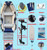 B230-3 3 Person 2.3 M PVC air Mat Floor Fishing Boat Inflatable Kayak With 28 Lbs Thrust Trolling Motor and Support Bracket