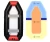 New 1.75~3.6m Inflatable Fishing Boat PVC 0.7mm Thickened Kayak Canoe Boat Sea Drifting Boat Rubber  2~6 People Drifting Boats