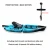 2025 Portable LLDPE Kayak With Split Hard Shell Electric Pedal-Driven Canoe For Solo Tandem Lake Sea Adventures Modular Assembly