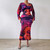 V-neck Pleated Bodycon Dress Women Sexy Slim Fit Long Sleeve Long Party Dresses for Women Wrap Guangzhou Female Dress