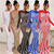 Summer Trending Elegant Club Evening Gown for Women Ladies Rhinestone Waistline Dress Diamond Club Dresses Plus Size