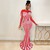 Summer Trending Elegant Club Evening Gown for Women Ladies Rhinestone Waistline Dress Diamond Club Dresses Plus Size