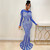 Summer Trending Elegant Club Evening Gown for Women Ladies Rhinestone Waistline Dress Diamond Club Dresses Plus Size