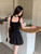 CHEERART Y2k Knitted Little Black Short Dresses For Women Summer Patchwork Bodycon Ball Gown Ribbed Mini Dress