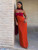 Orange Maxi Dress Twist Front Halter Neck Chiffon Slit 2026 Summer Elegant Bohemian Wedding Guest Party Vacation Women Vestido