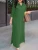 2025 ZANZEA Autumn Dress Plus Size Women Long Shirt Dress Vintage Lapel Neck 3/4 Sleeve Holiday Work Sundress Robe Femme Kaftan