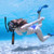 Underwater  Mini Scuba Tank Set with Snorkel Mask 0.5L Portable with Full Face Diving Mask  with High Pressure Pump