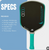 PEGASUS 16MM Pickleball Paddle, T700 Carbon Fiber Textured Surface, Polyer Honeycomb Core, Wide-body Paddle, Enhanced Power&Spin