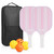 Pickleball Paddles Set of 2 USAPA Approved Fiberglass Pickle Ball Paddles with 4 Pickle Balls Durable Racket for Beginners
