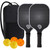 Pickleball Paddles Set of 2 Fiberglass Pickleball Set with Non-Slip Ergonomic Soft Grip Pickleball Balls Bag Gifts for Men Women