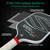 12K pickleball paddle with a 16mm polymer honeycomb core, designed for enhanced spin and power; black with white accents, includ