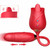 3 In 1 Rose Toy Vibrator For Women Clitoral Stimulator Tongue Licking Thrusting G Spot Dildo Vibrator With 10 Mode Vaginal Anal