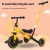 Safety Children's Scooters Portable Non-slip 3 Wheel Balance Bikes for Kids Aged 1-3 Lightweight Pedal Bicycles with Push Handle