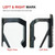 LiteRide Flat Bike Pedals with 3 Sealed Bearings, Wide Platform Pedals for MTB and Road Bikes