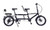 Double bicycle folding variable speed parent-child family with baby three-person scenic rental sightseeing two-person ride