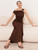 Nibber Temperament Off Shoulder Fashion Maxi Dress Women Summer Trend Metal Patchwork Sleeveless Robe Daily Casual Streetwear