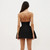Tornova Strapless Sexy Backless Black Dress For Women Fashion Evening Party Mini Dress High Waist A-line Bodycon Female Dress