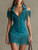 Western Retro Suede Tassel Dresses for Woman V-neck Single-breasted Zipper Slim Hips Dress Long Sleeve Mini Dress with Pocket