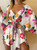 Floral Print V Neck Kimono Sleeve Romper Women Tie Waist Loose Fit Beach Vacation Playsuit Casual Summer Jumpsuit Outfit