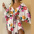 Floral Print V Neck Kimono Sleeve Romper Women Tie Waist Loose Fit Beach Vacation Playsuit Casual Summer Jumpsuit Outfit