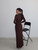 Huhugirl Sexy Sheath Women's Maxi Dresses Solid Turtleneck Regular Long Sleeves Hollow Out Slim Fit Bodycon Party Vestidos Robes