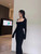 Ribbed Solid Long Sleeve Square Neck Skinny Bodycon Dress Women Autumn Sexy Evening Party Elegant Vestido Ladies Long Dresses