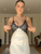 Contrast Lace Patchwork Sling Dress Women V-neck Sleeveless High Waist Slim Maxi Dresses 2026 Summer Lady Chic Party Club Robes