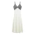 Contrast Lace Patchwork Sling Dress Women V-neck Sleeveless High Waist Slim Maxi Dresses 2026 Summer Lady Chic Party Club Robes