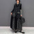 New 2023 Autumn Korean Style Woman Black Plaids Sleeveless Denim Dress Big Pocket Casual Loose Fit Chic Long Jean Robe  JJXD606