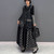 New 2023 Autumn Korean Style Woman Black Plaids Sleeveless Denim Dress Big Pocket Casual Loose Fit Chic Long Jean Robe  JJXD606
