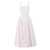 YENKYE Lace Up Bandage Plaid Sling Dress Women Elegant Square Neck Low Waist A-line Midi Summer Dresses Holiday Party Robe 2025