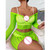 Green Color Female Nightdress Fishing Net See Through Hollow Short Skirt Ladies Erotic Bodycon Dress Evening Night Party Wear