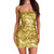 Women's sequin halter dress Banquet Party Dance Hottie backless short wrap hip dress