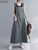ZANZEA Women Sleeveless Maxi Dress Fashion Workwear Pockets Vestidos 2023 Summer Adjustable Shoulder Straps Dresses Streetwear