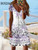 2024 Short Sleeve Women's New Dress Summer Pullover Fashion Plus-Size Dress Casual Loose V-Neck Ladies Summer Print Party Dress